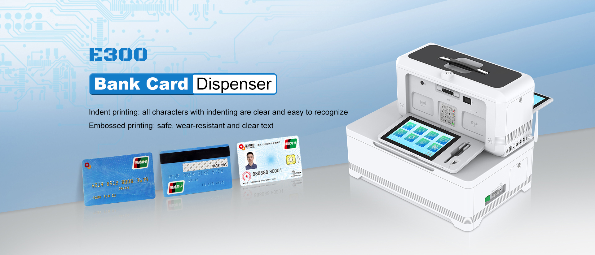 E300 Distribuidor de Cartões Portáteis